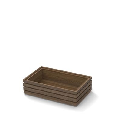 [53113] Houten tray 1/4GN (h)7.5cm walnut Flow