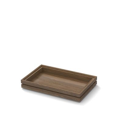 [53114] Houten tray 1/4GN (h)4.0cm walnut Flow
