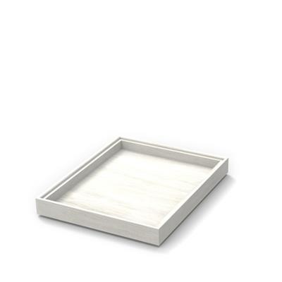 [53125] Houten tray 1/2GN (h)4.0cm white Flow