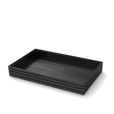 [53129] Houten tray 1/1GN (h)7.5cm black Flow