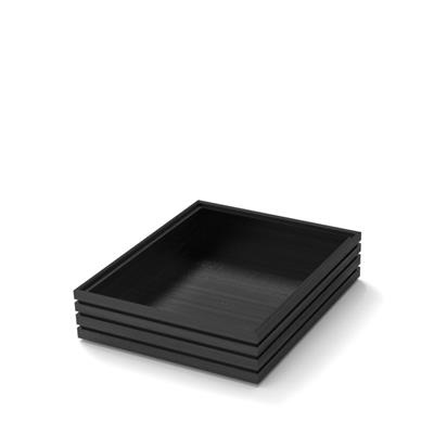 [53131] Houten tray 1/2GN (h)7.5cm black Flow