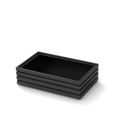 [53133] Houten tray 1/4GN (h)7.5cm black Flow