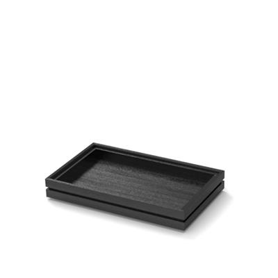 [53134] Houten tray 1/4GN (h)4.0cm black Flow