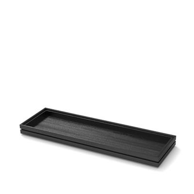 [53136] Houten tray 2/4GN (h)4.0cm black Flow