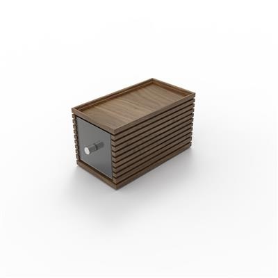 [53140] Brood krat 34.9x17.6x(h)19.0cm walnut Flow