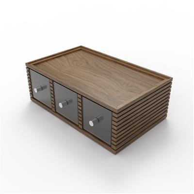 [53142] Brood krat 34.9x17.6x(h)19.0cm Triple walnut  Flow