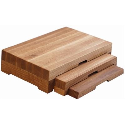 [54858] Set 3 stuks buffetverhoger Pattiserie oak