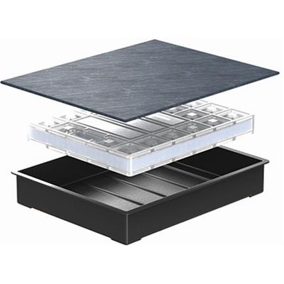 [55403] Serveerplateau 1/2GN black Slate Flow Cooling