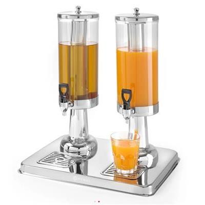 [0976] Sapdispenser duo 2x3.0l poly/RVS
