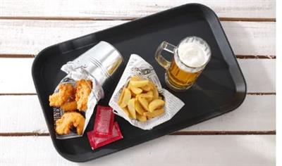 [1065] Dienblad rechthoek 1/1GN 53.0x32.5cm zwart anti-slip