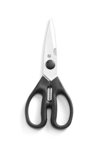 [1588] Keukenschaar 19.5cm zwart/rvs