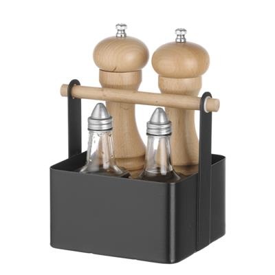 [6118] Tafelstandaard 17.0x13.0(h)16.0cm zwart metaal