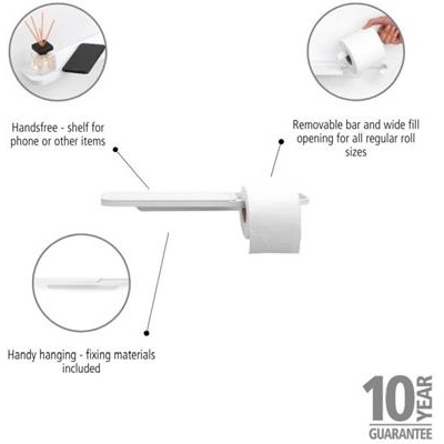 [55629] Toiletrolhouder m/plank mindset Brabantia white