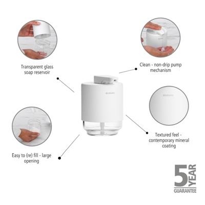 [55633] Zeepdispenser 20.0cl mindset Brabantia white