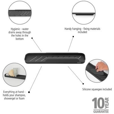 [55646] Doucheplank m/wisser 42cm mindset Brabantia grey