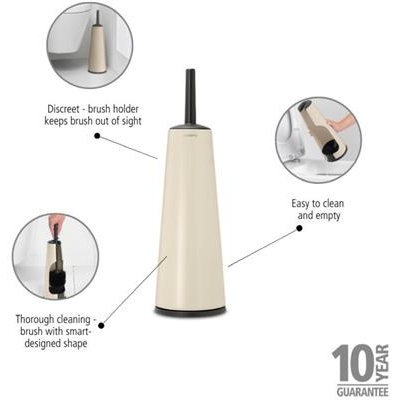 [55662] ToiletBorstel m/houder renew Brabantia soft beige
