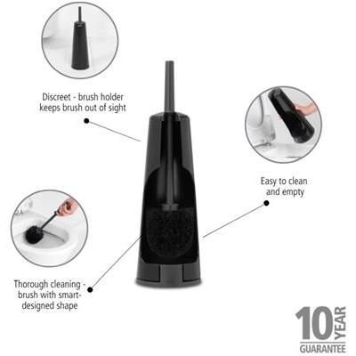 [55663] ToiletBorstel m/houder renew Brabantia matt black