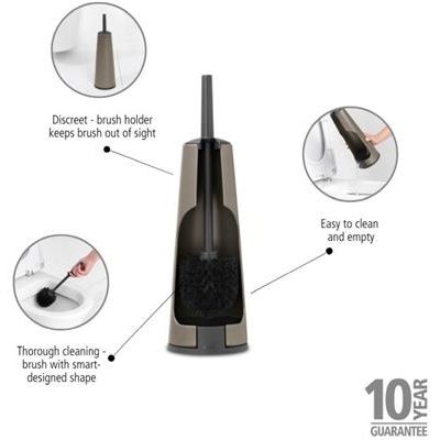 [55664] ToiletBorstel m/houder renew Brabantia platinum