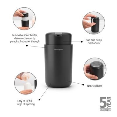 [55675] Zeepdispenser 25.0cl renew Brabantia grey