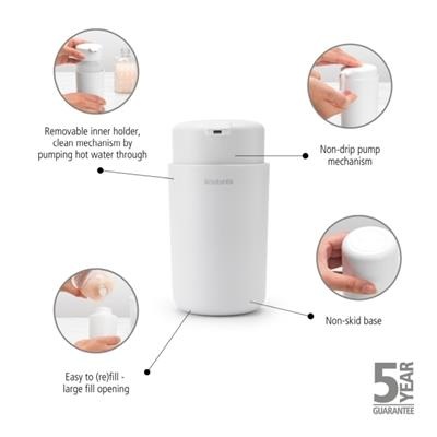 [55676] Zeepdispenser 25.0cl renew Brabantia white