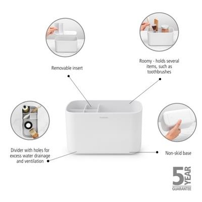 [55685] Badkamer caddy renew Brabantia white