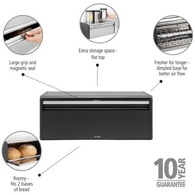 [55734] Broodtrommel 18.0l Brabantia matt black