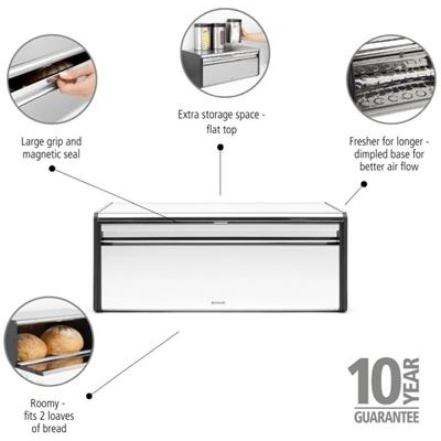 [55735] Broodtrommel 18.0l Brabantia steel