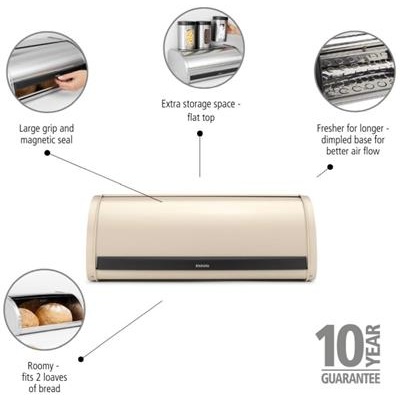 [55738] Broodtrommel 16.0l Brabantia soft beige