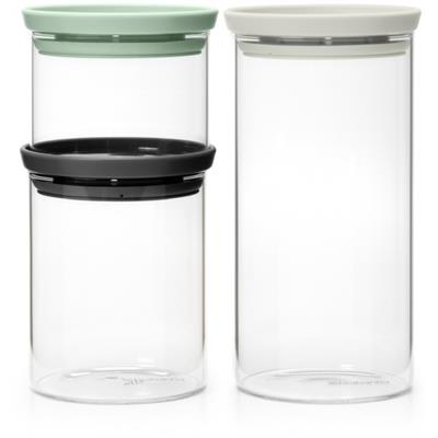 [58019] set van 3 voorraadbus rond Brabantia colours