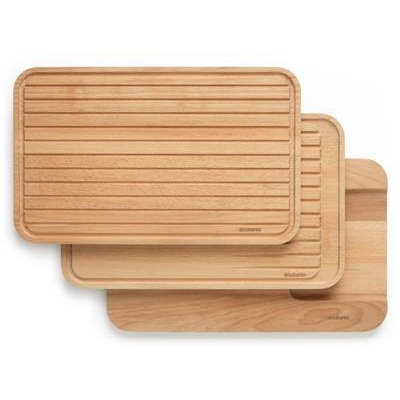 [58020] set van 3 snijplanken all Brabantia beechwood