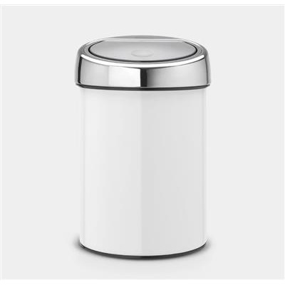 [58088] Prullenbak 3.0l wand touch bin Brabantia white