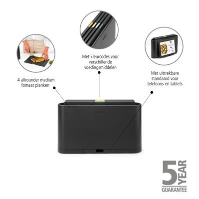 [58298] set van 4 snijplanken m/houder Tasty+ Brabantia