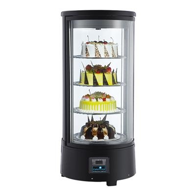 [2774] Gebaksvitrine rond 72.0l zwart
