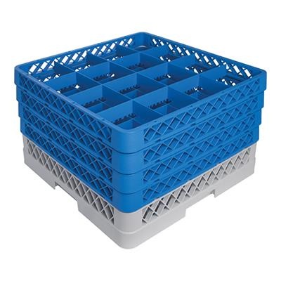 [4275] Voetglazenkorf 16 compartimenten (h)26.0x50.0x50.0cm