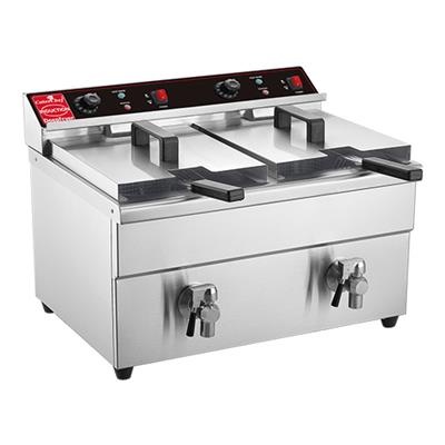 [52426] Induc.friteuse 57.8x43.7(h)41.8cm 2x8.0l metkraan