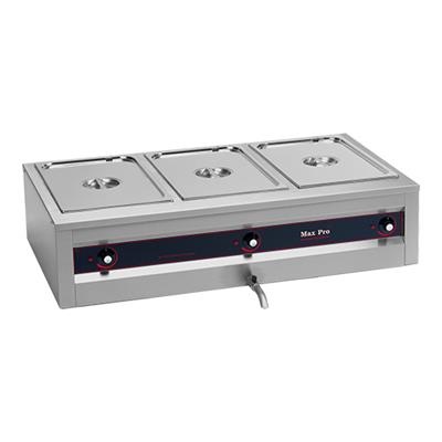 [53172] Au bain marie 3 x 1/1GN (h)20.5cm RVS maxpro