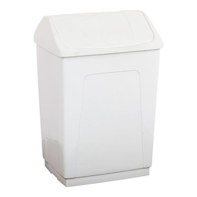 [6957] Prullenbak mettuimeldeksel 55.0l wit