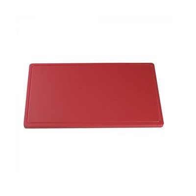 [0480] Snijplank 60.0x35.0cm(h)2.0cm rood met geul