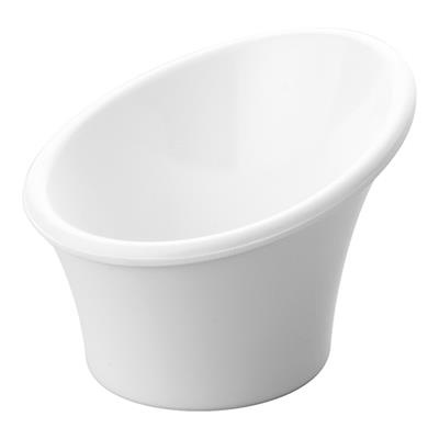 [0991] Dipper/tipje schuin 7.5cm wit melamine