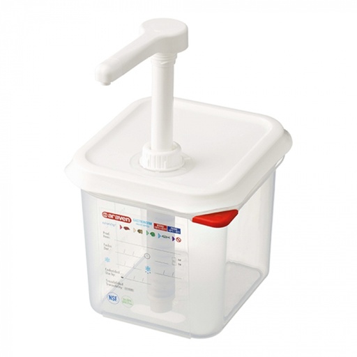 [10015] Sausdispenser met bak 1/6GN araven