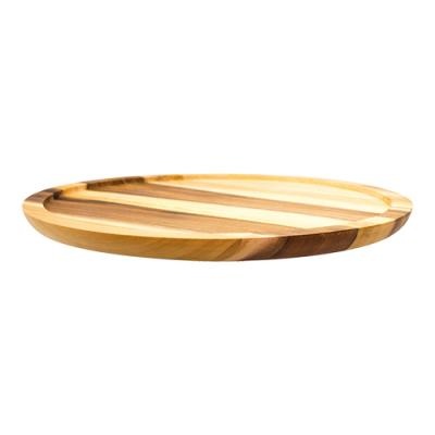 [10028] Taartstandaard 33cm (h)4cm acaciahout