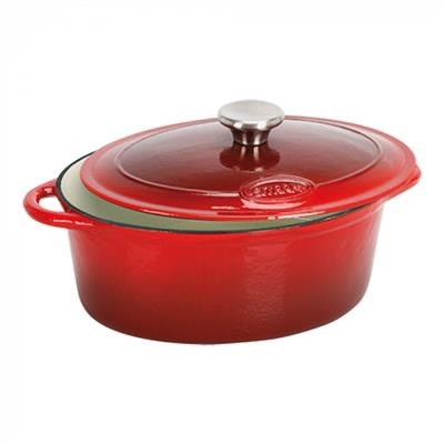[10067] Braadpan rood 27cm gietijzer sitram