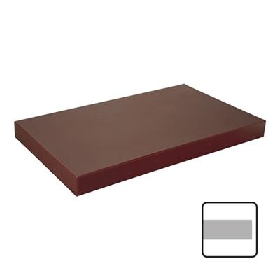 [10138] Snijplank 50.0x30.0cm(h)4.0cm bruin zonder geul