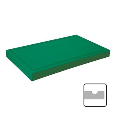 [1277] Snijplank 50.0x30.0cm(h)4.0cm groen met geul