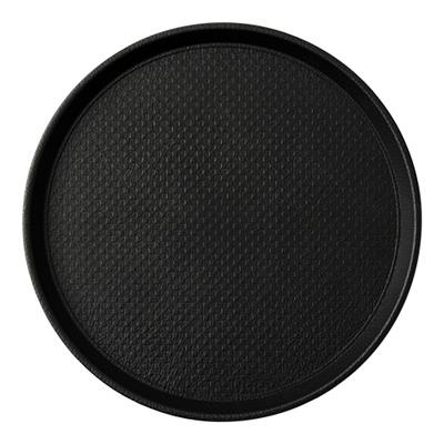 [1529] Dienblad rond 31.0cm zwart anti-slip polystyreen
