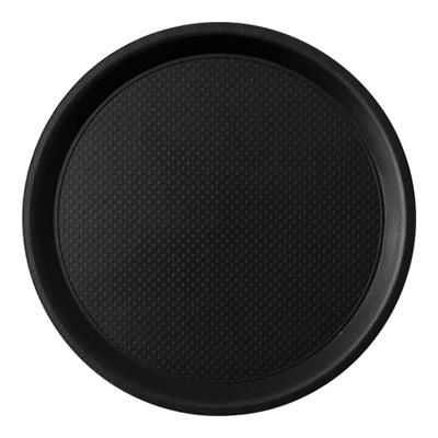 [1530] Dienblad rond 38.0cm zwart anti-slip polystyreen