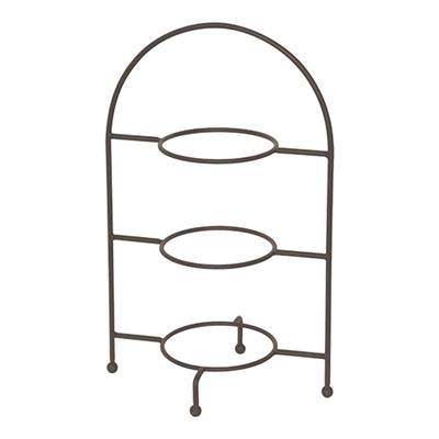 [1943] Etagere 3-laags 21.0cm zwart RVS