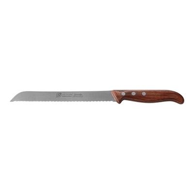 [2079] Broodmes lemmet 21.0cm RVS/ hout