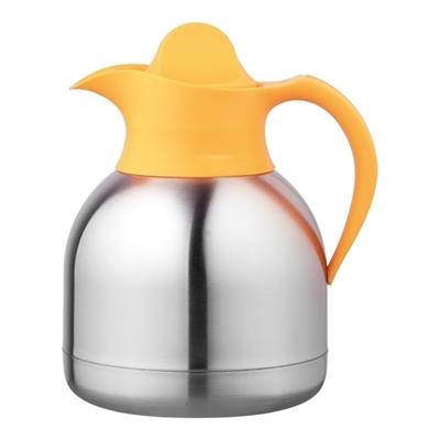 [2159] Isoleerkan thee/koffie 1.0l geel RVS