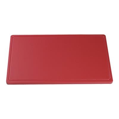 [2195] Snijplank 40.0x25.0cm(h)2.0cm rood met geul